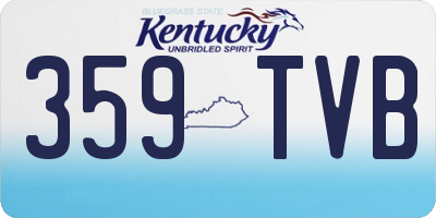 KY license plate 359TVB