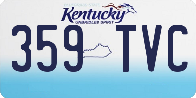 KY license plate 359TVC