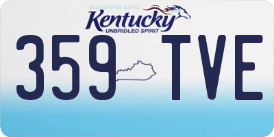 KY license plate 359TVE