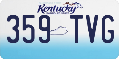 KY license plate 359TVG