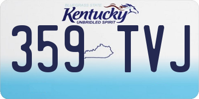KY license plate 359TVJ