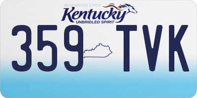 KY license plate 359TVK