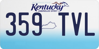 KY license plate 359TVL