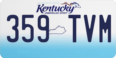 KY license plate 359TVM