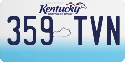 KY license plate 359TVN
