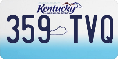 KY license plate 359TVQ