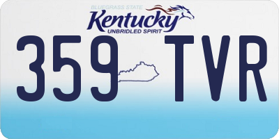 KY license plate 359TVR