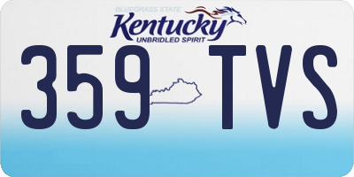 KY license plate 359TVS