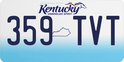 KY license plate 359TVT