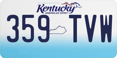 KY license plate 359TVW
