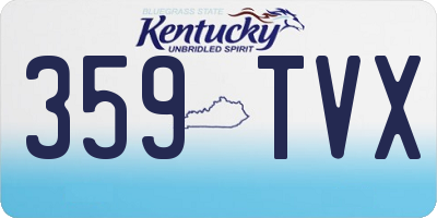 KY license plate 359TVX