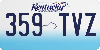 KY license plate 359TVZ