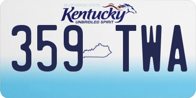 KY license plate 359TWA