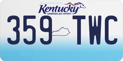 KY license plate 359TWC