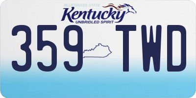 KY license plate 359TWD