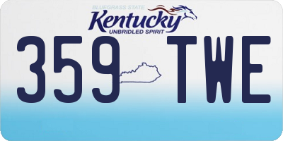 KY license plate 359TWE