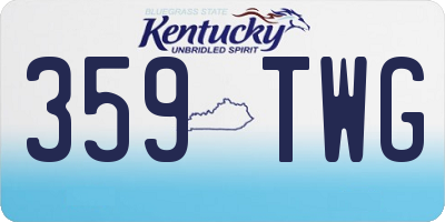 KY license plate 359TWG