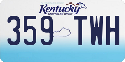 KY license plate 359TWH
