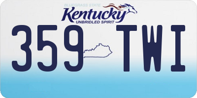 KY license plate 359TWI