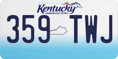 KY license plate 359TWJ