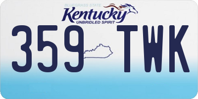 KY license plate 359TWK