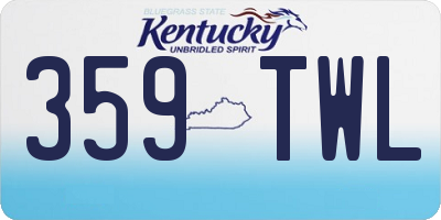 KY license plate 359TWL