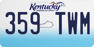KY license plate 359TWM