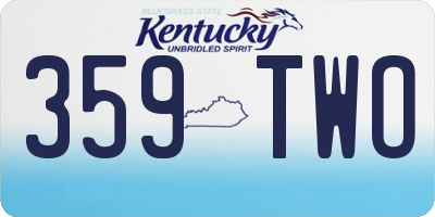 KY license plate 359TWO