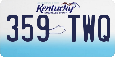 KY license plate 359TWQ