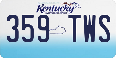 KY license plate 359TWS