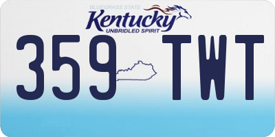 KY license plate 359TWT