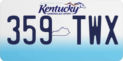 KY license plate 359TWX