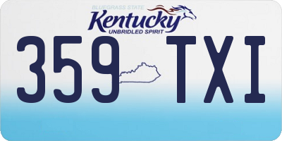 KY license plate 359TXI
