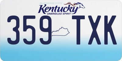 KY license plate 359TXK