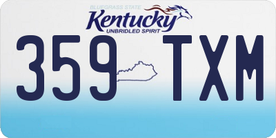 KY license plate 359TXM