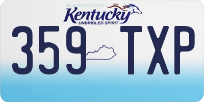 KY license plate 359TXP