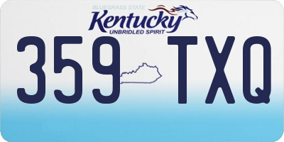 KY license plate 359TXQ