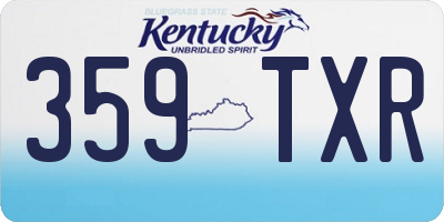 KY license plate 359TXR