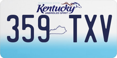 KY license plate 359TXV