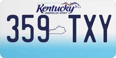 KY license plate 359TXY