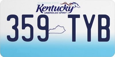KY license plate 359TYB