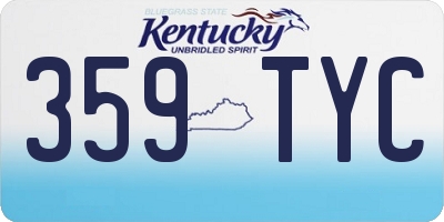 KY license plate 359TYC