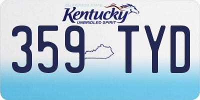 KY license plate 359TYD