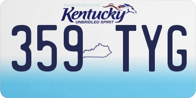 KY license plate 359TYG