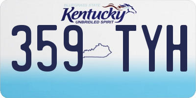 KY license plate 359TYH