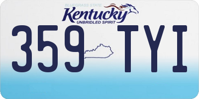 KY license plate 359TYI