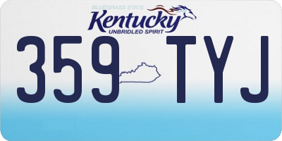 KY license plate 359TYJ