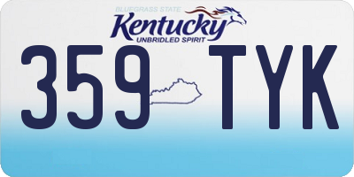 KY license plate 359TYK
