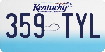 KY license plate 359TYL