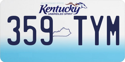 KY license plate 359TYM